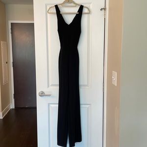 Crystal sky (Nordstrom) black, V-neck, cross back jumpsuit